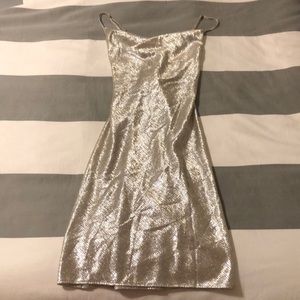 Victoria’s Secret silver cowl slip. Small, BNWT